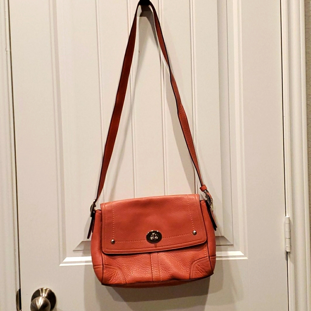 Coach Salmon Pebbled Leather Crossbody